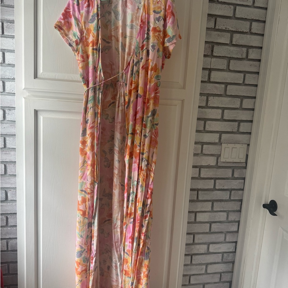 Vici Floral Maxi Dress with Tie Waist